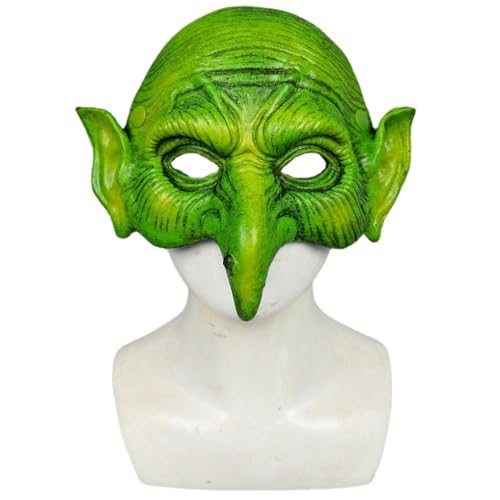 HMLZSJ Monster Halbgesicht Hexe Maske Cosplay Gruselige Halloween Maske Kopfbedeckung Maskerade für Party Teufel Cosplay Kostüm Requisiten PU HMLZSJ Monster Halbgesicht Hexe Maske Cosplay Gruselige Halloween Maske Kopfbedeckung Maskerade für Party Teufel Cosplay Kostüm Requisiten PU von HMLZSJ