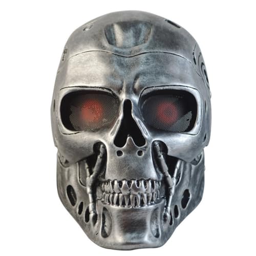 HMLZSJ Terminatorss T800 Roboter Maske Cosplay Gruselige Halloween Maske Kopfbedeckung Maskerade für Party Teufel Cosplay Kostüm Requisiten Harz HMLZSJ Terminatorss T800 Roboter Maske Cosplay Gruselige Halloween Maske Kopfbedeckung Maskerade für Party Teufel Cosplay Kostüm Requisiten Harz von HMLZSJ