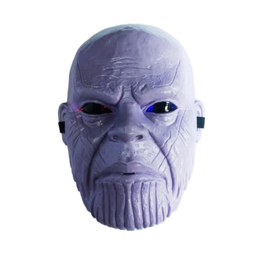 HMLZSJ Thanos Maske Cosplay Gruselige Halloween Maske Kopfbedeckung Maskerade für Party Teufel Cosplay Kostüm Requisiten PVC HMLZSJ Thanos Maske Cosplay Gruselige Halloween Maske Kopfbedeckung Maskerade für Party Teufel Cosplay Kostüm Requisiten PVC von HMLZSJ