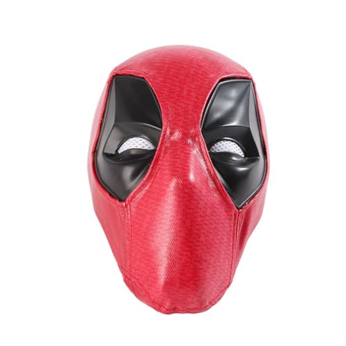 Leder Deadpools Helm Maske Cosplay Gruselige Halloween Maske Kopfbedeckung Maskerade für Party Teufel Cosplay Kostüm Requisiten Cortex von HMLZSJ