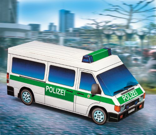 Aue-Verlag 23 x 8 x 10 cm mit Polizei Auto Model Kit von HMV HAMBURGER MODELLBAUBOGEN VERLAG