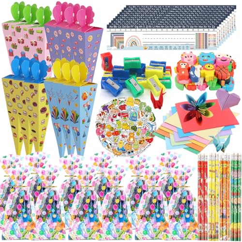 Kinder Geschenke Mitgebsel Einschulung 222 Stück,Kinder Einschulung Mitgebsel Set,Schulbedarf Geschenkset,Schreibwaren Set Einschulung,Schulanfang Geschenke,Faltbare Zuckertüte,Kinder Party Geschenke Kinder Geschenke Mitgebsel Einschulung 222 Stück,Kinder Einschulung Mitgebsel Set,Schulbedarf Geschenkset,Schreibwaren Set Einschulung,Schulanfang Geschenke,Faltbare Zuckertüte,Kinder Party Geschenke von HMYHONDI