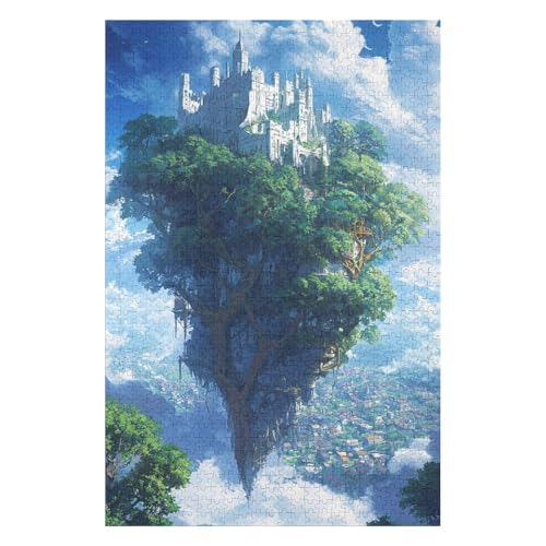 1000 Piece Jigsaw Puzzle | Christmas Jigsaw Puzzle | Sustainable Jigsaw Puzzle for Adults | Premium 100% Recycled Board | Great Gift for Adults |Castle26*38cm von HNBDE