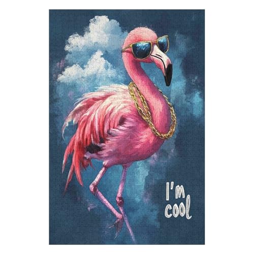 1000 Piece Jigsaw Puzzle | Christmas Jigsaw Puzzle | Sustainable Jigsaw Puzzle for Adults | Premium 100% Recycled Board | Great Gift for Adults |Flamingo(38 * 52cm) von HNBDE