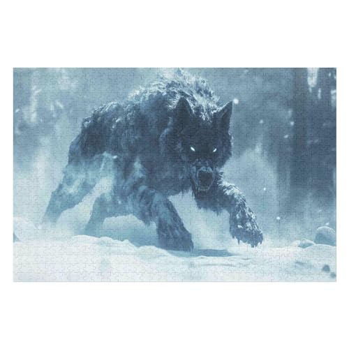 1000 Piece Jigsaw Puzzle - Full Colour Wolf Monster Cardboard Puzzle for Children, Adults and Teens35 38x52cm NbG014 1000 Piece Jigsaw Puzzle - Full Colour Wolf Monster Cardboard Puzzle for Children, Adults and Teens35 38x52cm NbG014 von HNBDE