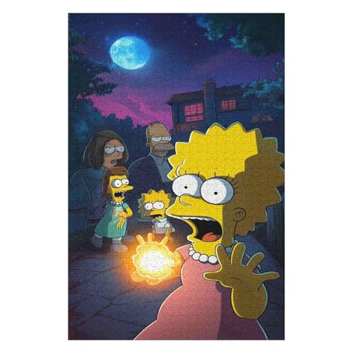 1000 Piece Jigsaw Puzzle for Teens and Adults The Simpsons Difficult and Intellectually Challenging Game(38 * 52cm) von HNBDE