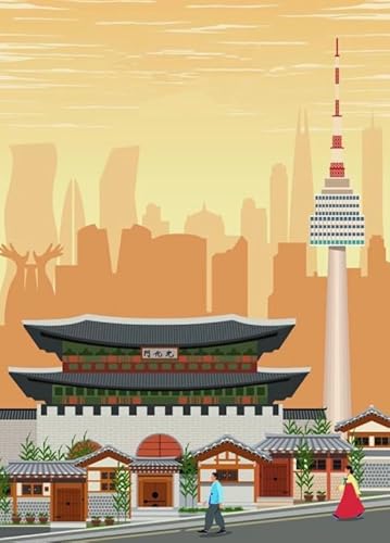 1000 Teile Korea Retro Reisekunst Poster Puzzle für Erwachsene Familienspielzeug50x70cm 1000 Teile Korea Retro Reisekunst Poster Puzzle für Erwachsene Familienspielzeug50x70cm von HNBDE