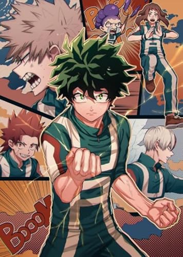 1000 Teile - Kunst Puzzle - Unregelmäßiges Puzzle - Japanische Animes My Heross Academias Poster - Gedächtnis Spiele Für Erwachsene - Spielzeug Zum Stressabbau Für Die Ganze Familie - 50x70cm 1000 Teile - Kunst Puzzle - Unregelmäßiges Puzzle - Japanische Animes My Heross Academias Poster - Gedächtnis Spiele Für Erwachsene - Spielzeug Zum Stressabbau Für Die Ganze Familie - 50x70cm von HNBDE