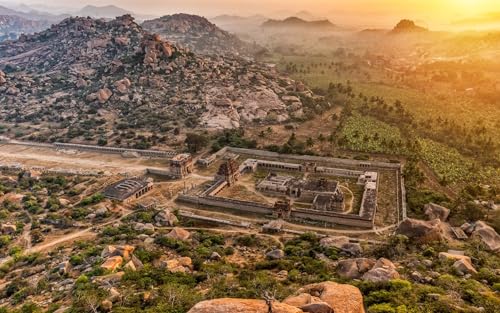 1000 Teile Puzzle Achyutaraya Tempel Panorama Hampi Indien 50x70cm von HNBDE