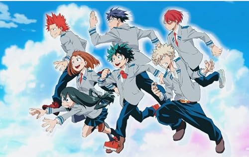 1000 Teile Puzzle Japanisches Anime-Poster „My Academy“ für die Familie, Stressabbau, Lernspielzeug, Geschenk, Df118Pq von HNBDE