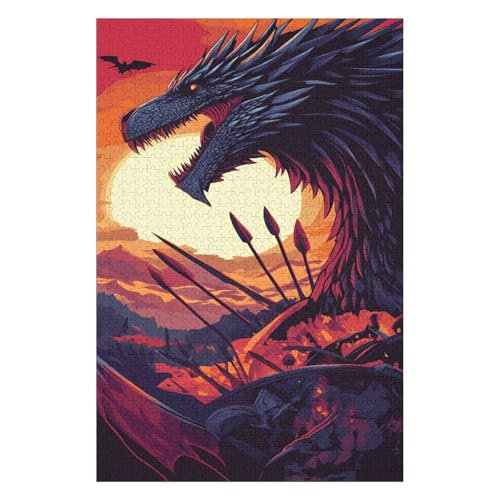 1000-teiliges Holzpuzzle „Drachenmädchen England“. Puzzlespiel für Erwachsene und Jugendliche, 26 x 38 cm 1000-teiliges Holzpuzzle „Drachenmädchen England“. Puzzlespiel für Erwachsene und Jugendliche, 26 x 38 cm von HNBDE