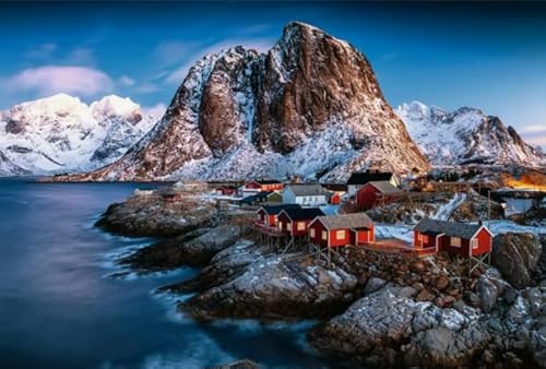 1000-teiliges Puzzle, norwegisches Landschaftsposter, für Familien, Stressabbau, Lernspielzeug,38x52cm 1000-teiliges Puzzle, norwegisches Landschaftsposter, für Familien, Stressabbau, Lernspielzeug,38x52cm von HNBDE