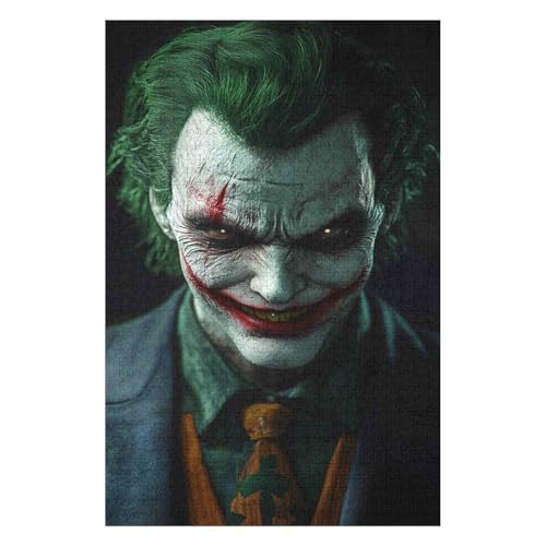 1000-teiliges Puzzle | Weihnachtspuzzle | Nachhaltiges Puzzle für Erwachsene | Hochwertiges 100% recyceltes Brett | Tolles Geschenk für Erwachsene | Joker-Film 26 x 38 cm von HNBDE
