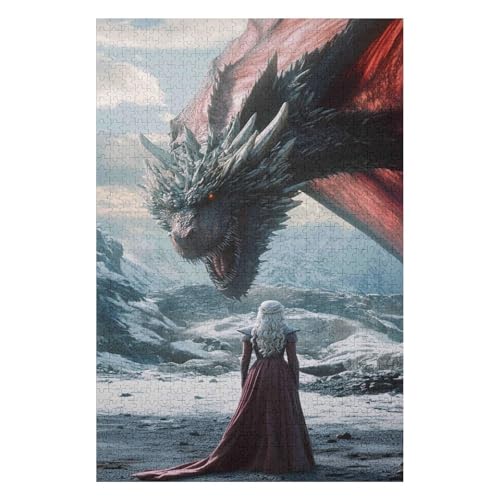 1000-teiliges Puzzle für Erwachsene, Drachenmädchen, DIY-Spielzeug, Entspannungspuzzles, Spiele, Unmögliche Puzzles, Spiele, Geschenk, Mehrfarbig, Lernspiele, 1000 Stück, 26 x 38 cm 1000-teiliges Puzzle für Erwachsene, Drachenmädchen, DIY-Spielzeug, Entspannungspuzzles, Spiele, Unmögliche Puzzles, Spiele, Geschenk, Mehrfarbig, Lernspiele, 1000 Stück, 26 x 38 cm von HNBDE