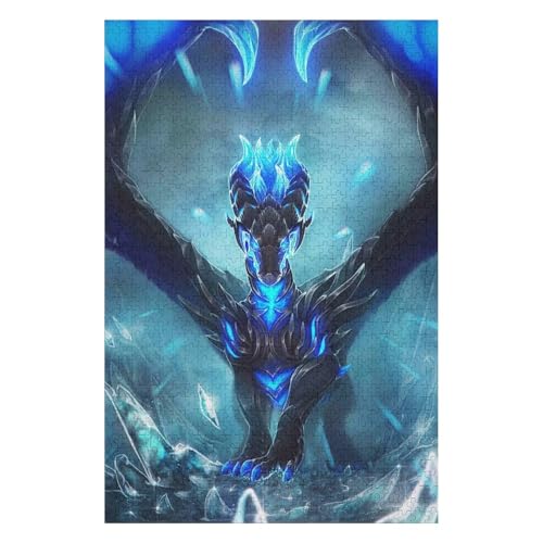 1000-teiliges Puzzle für Erwachsene | Fliegender Drache | Familienspaß-Puzzle 1000 Teile für Erwachsene 50 * 70cm c114gy von HNBDE