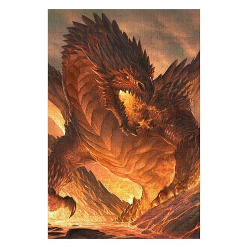 1000-teiliges Puzzle für Erwachsene | Fliegender Drache | Familienspaß-Puzzle 1000 Teile für Erwachsene 50 * 70cmc37gy von HNBDE