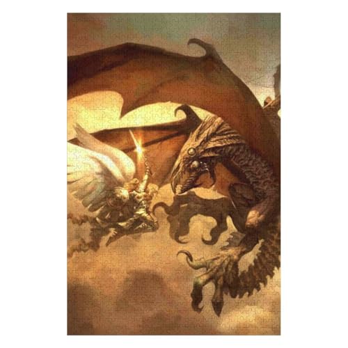 1000-teiliges Puzzle für Erwachsene | Fliegender Drache | Landschaftspuzzle für Erwachsene 1000 50 * 70cmc230gy von HNBDE