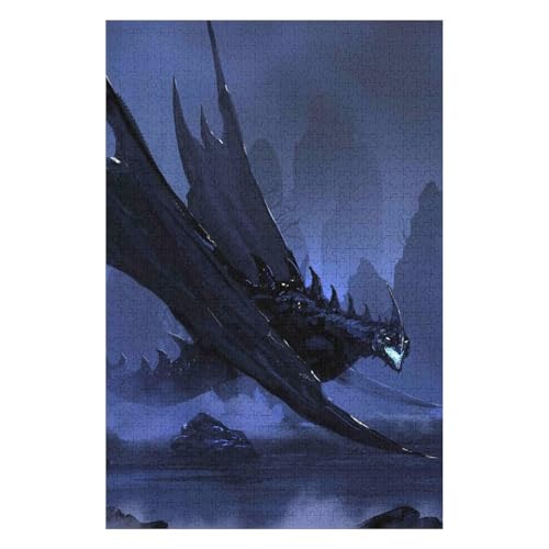 1000-teiliges Puzzle für Erwachsene | Fliegender Drache | Landschaftspuzzle für Erwachsene 1000 50 * 70cmc399gy von HNBDE