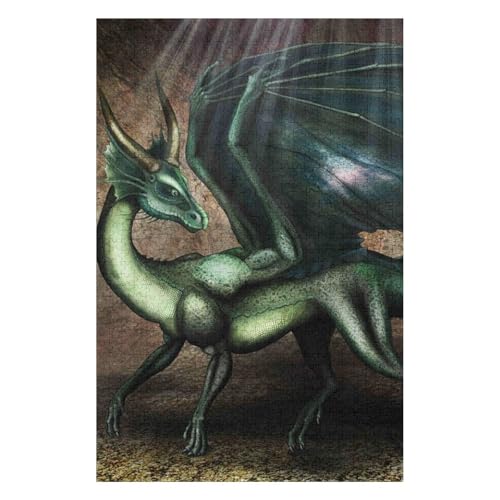 1000-teiliges Puzzle für Jugendliche und Erwachsene „Fliegender Drache“, schwieriges und intellektuell herausforderndes Spiel, 38 * 52cm, c369gy von HNBDE
