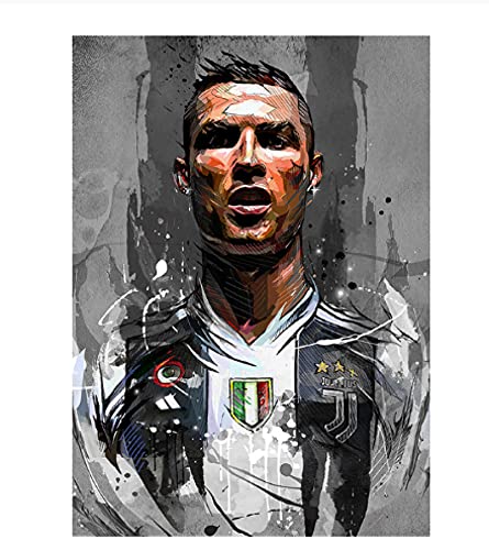 Cristiano Ronaldo Poster Puzzle 1000 Teile Puzzle Lernspiel für Erwachsene Kinder Familie Dekompression Spielzeug Geschenk 50x70cm von HNBDE