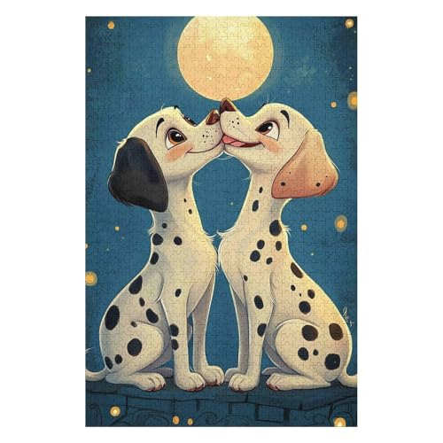 Dalmatian 1000 Piece Jigsaw Puzzles for Adults - Fun, Challenging & Brainteasing Adults Jigsaw Puzzle - Uncover The Puzzle - 100% Recycled Cardboard - 1000pcs -26 * 38cm von HNBDE