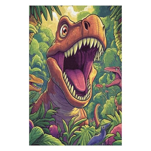Dinosaur 1000 Piece Jigsaw Puzzles for Adults - Fun, Challenging & Brainteasing Adults Jigsaw Puzzle - Uncover The Puzzle - 100% Recycled Cardboard - 1000pcs -38 * 52cm von HNBDE