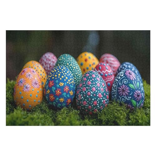 Easter Egg Poster Puzzle 1000 Pieces Toy for Adults Decompression Game31 38x52cm NbG407 von HNBDE