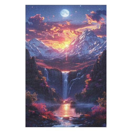 Fantasy Waterfall，| 1000 Piece Jigsaw Puzzle | Vintage Jigsaw Puzzle | Sustainable Puzzle for Adults | Premium 100% Recycled Board | Great Gift for Adults |(50 * 70cm) von HNBDE