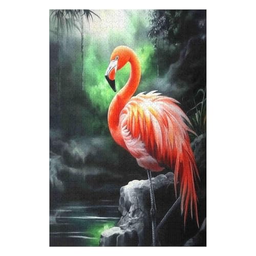 Flamingo 1000 Piece Jigsaw Puzzles for Adults - Fun, Challenging & Brainteasing Adults Jigsaw Puzzle - Uncover The Puzzle - 100% Recycled Cardboard - 1000pcs -(38 * 52cm) von HNBDE
