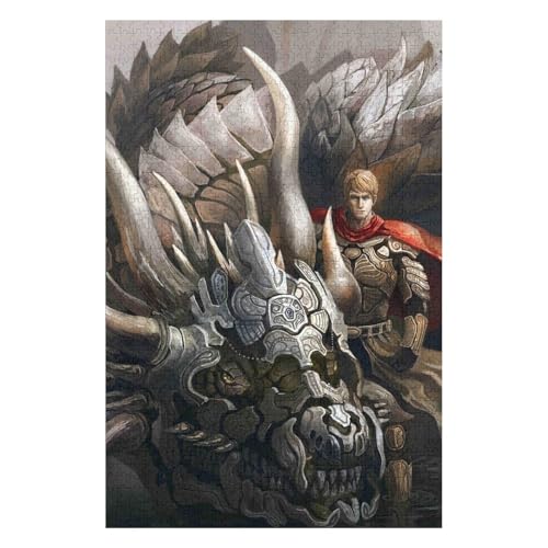 Fliegender Drache Puzzle 1000 Teile Papierbild Puzzle Familiendekorationen Einzigartige Geschenke für Kinder 50 * 70cmc479gy von HNBDE