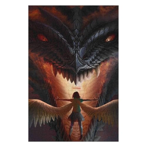 Fliegender Drache Puzzle 1500 Teile Papierbild Puzzle Familiendekorationen Einzigartige Geschenke für Kinder 57 * 87cmc99gy von HNBDE