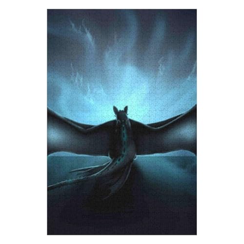 Flying Dragon 1000 Piece Jigsaw Puzzles for Adults - Fun, Challenging & Brainteasing Adults Jigsaw Puzzle - Uncover The Puzzle - 100% Recycled Cardboard - 1000pcs - 26 * 38cm von HNBDE
