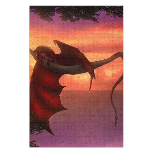 Flying Dragon 1000 Piece Jigsaw Puzzles for Adults - Fun, Challenging & Brainteasing Adults Jigsaw Puzzle - Uncover The Puzzle - 100% Recycled Cardboard - 1000pcs - 50 * 70cm von HNBDE