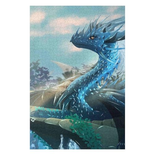 Flying Dragon 1000 Piece Jigsaw Puzzles for Adults - Fun, Challenging & Brainteasing Adults Jigsaw Puzzle - Uncover The Puzzle - 100% Recycled Cardboard - 1000pcs - 50 * 70cm von HNBDE