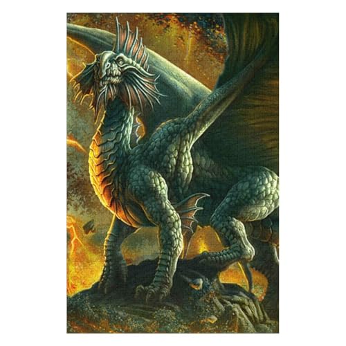 Flying Dragon 1000 Piece Jigsaw Puzzles for Adults - Fun, Challenging & Brainteasing Adults Jigsaw Puzzle - Uncover The Puzzle - 100% Recycled Cardboard - 1000pcs - 50 * 70cm von HNBDE
