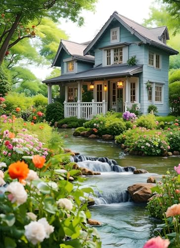 Garten Puzzle 1000 Teile, Puzzle für Erwachsene und Kinder 12 Jahren, DIY Puzzelmatten, Premium Quality Klassische Paper Jigsaw, Home Wand Dekor Geschenk Häuser 50x70cm Garten Puzzle 1000 Teile, Puzzle für Erwachsene und Kinder 12 Jahren, DIY Puzzelmatten, Premium Quality Klassische Paper Jigsaw, Home Wand Dekor Geschenk Häuser 50x70cm von HNBDE