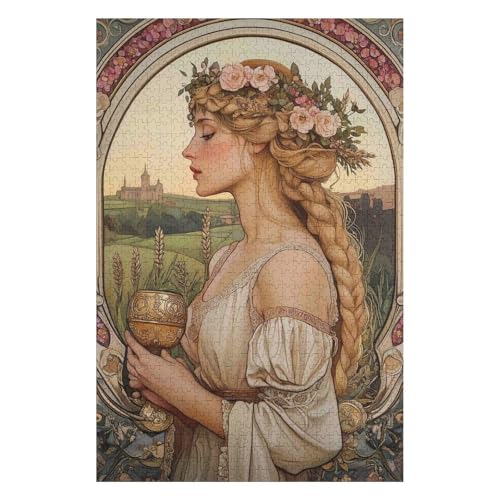 Harvest Queen 1500 Pieces Paper Puzzle for Adults and Children from 12 Years Unisex 57x87cm von HNBDE