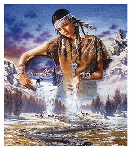 Indische Frau Wolf Poster Holz Puzzle 1000 Teile Erwachsenenspielzeug Dekompressionsspiel 50x70cm Indische Frau Wolf Poster Holz Puzzle 1000 Teile Erwachsenenspielzeug Dekompressionsspiel 50x70cm von HNBDE