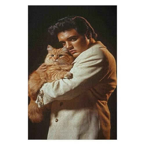 Jigsaw Puzzle Elvis Pattern Paper Jigsaw Puzzles for Adult Kids 1000 Piece-Boys and Girls Birthday Gifts Home Decor Paper Puzzles(50 * 70cm) von HNBDE