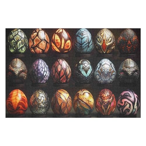 Jigsaw Puzzle for Adults Easter Egg 1500 Pieces Modern Design Cardboard High Resolution Poster Ages 12+28 57x87cm NbG421 von HNBDE