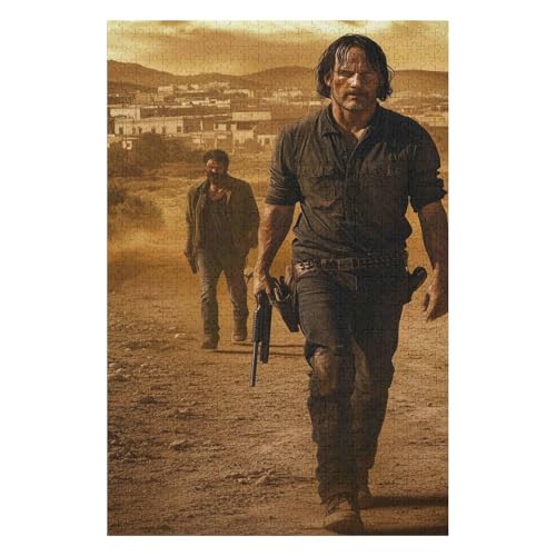 Jigsaw Puzzle for Adults Zombie Movie Posters 1000 Pieces Modern Design Cardboard High Resolution Poster Ages 12+ 26x38cm von HNBDE