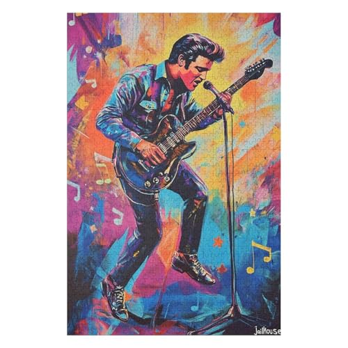 Jigsaw Puzzles 1000 Pieces for Adults Jigsaw Puzzles for Adults 1000 Piece Puzzle Educational Games，Elvis(50 * 70cm) von HNBDE