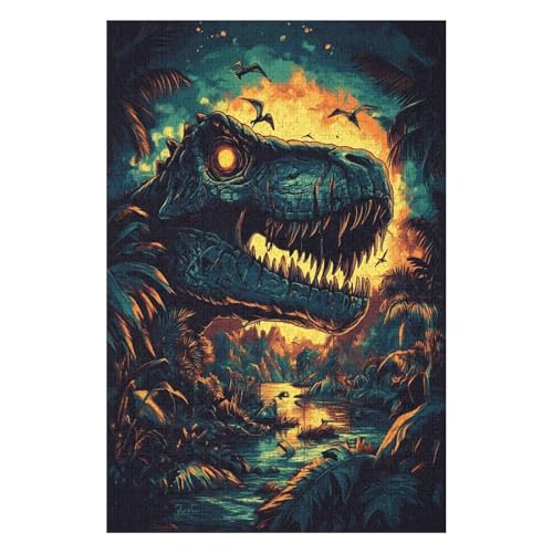 Jurassic World Puzzle 1000 Teile Papierbildpuzzle Familiendekorationen Einzigartige Geschenke für Kinder 38 * 52cm von HNBDE