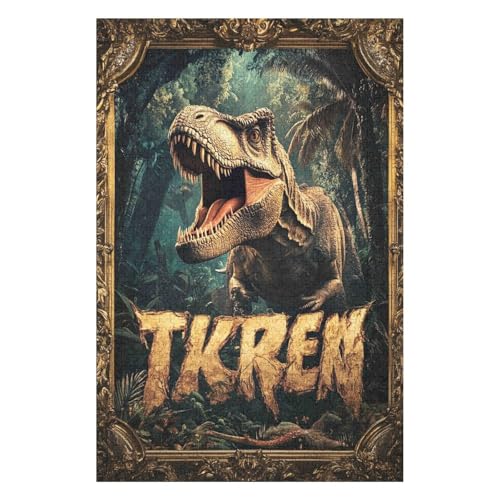 Jurassic World Puzzle mit 1000 Teilen für Erwachsene – Lustiges, herausforderndes und kniffliges Puzzle für Erwachsene –100% recycelter Karton – 1000 Teile – 26 x 38 cm von HNBDE