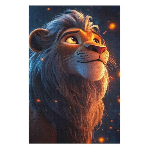 Puzzle 1000 Pieces Anime Lion Adults and Children Puzzles 1000 Pieces High Difficulty Family Puzzle Decompression Game 26x38cm von HNBDE