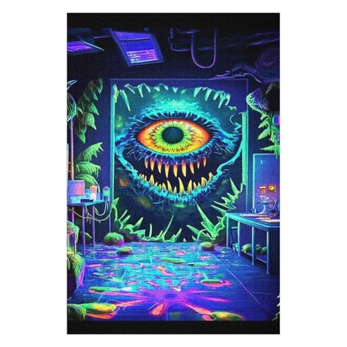 Puzzle 1000 Pieces Big Eyed Monster Colourful Puzzle for Adults and Children in Proven Quality 38x52cm Puzzle 1000 Pieces Big Eyed Monster Colourful Puzzle for Adults and Children in Proven Quality 38x52cm von HNBDE