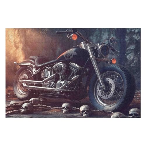 Puzzle 1000 Pieces Motorcycle Gang Adults and Children Puzzles 1000 Pieces High Difficulty Family Puzzle Decompression Game21 26x38cm Fds160 von HNBDE
