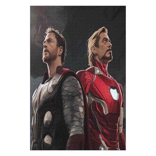 Puzzle 1000 Pieces Revenge Team Adults and Children Puzzles 1000 Pieces High Difficulty Family Puzzle Decompression Game 26x38cm von HNBDE