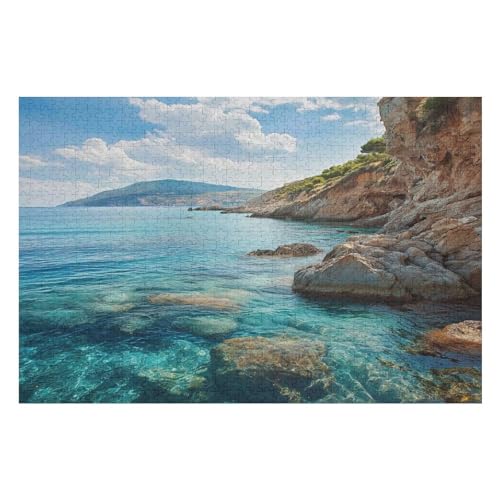 Puzzle 1000 Pieces Sicily, Italy Adults and Children Puzzles 1000 Pieces High Difficulty Family Puzzle Decompression Game21 38x52cm NbG130 von HNBDE