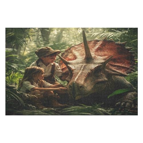 Puzzle 1000 Pieces for Adults Jurassic World Art Puzzles Classic Puzzle for Children from 14 Years22 38x52cm Fds457 von HNBDE